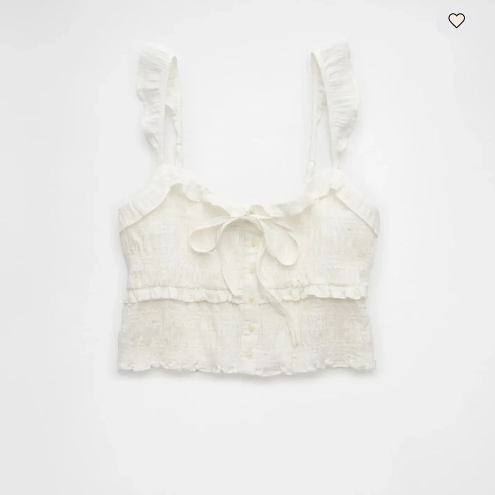 Aerie Eagle Smocked Ruffle Tank Top Size XS!  In original AE packaging! - Picture 3 of 7